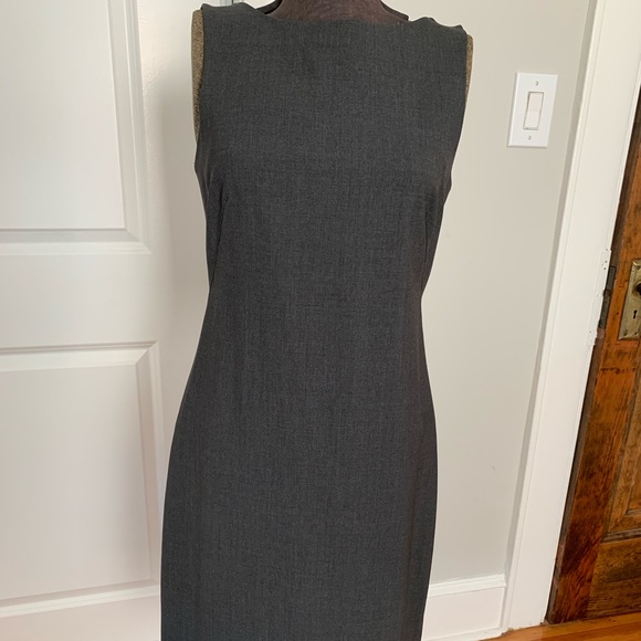 Theory charcoal gray dress in stretch wool size 6 - Picture 3 of 3